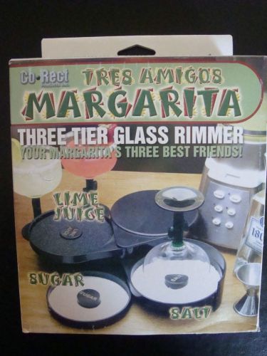 Brand New Tres Amigos 3-Tier Glass Rimmer for Margaritas or Martinis