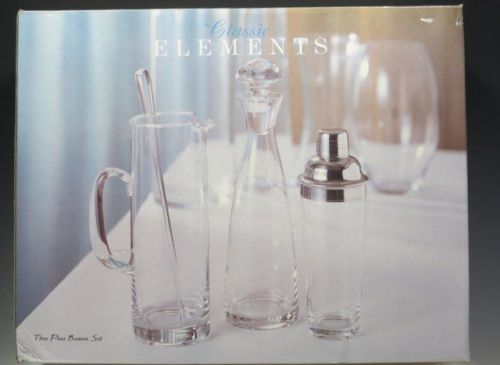 Wholesale lot (10) of libbey elements 3-piece glass bar set for sale