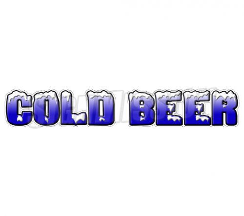 48&#034; cold beer concession decal ice drink vendor cart trailer stand sticker for sale