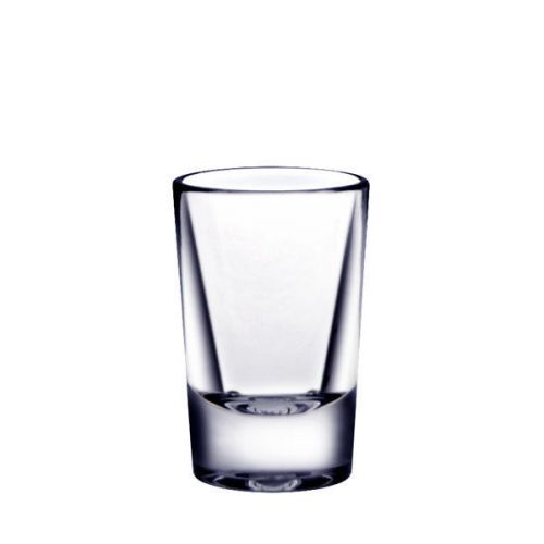 1 oz. Polycarbonate Clear Shot Glasses with Heavy Base - Pack of 24 Glasses