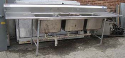 129&#034; Eagle  3 Compartment Sink With Left &amp; Right Drainboards