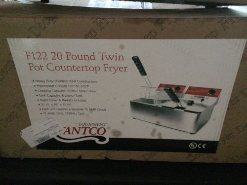 Avantco F122 20 lb twinpot countertop electric f Baskets Instructions Commercial