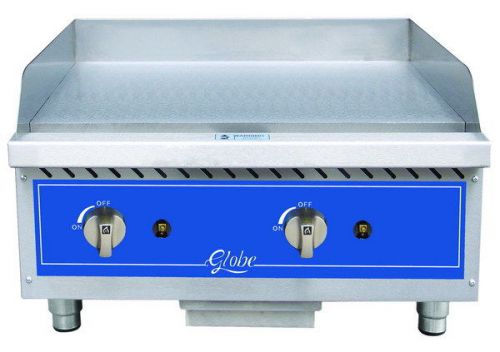 Globe 24&#034; counter top gas griddle, gg24g, flat top, grill, commercial, new, food for sale