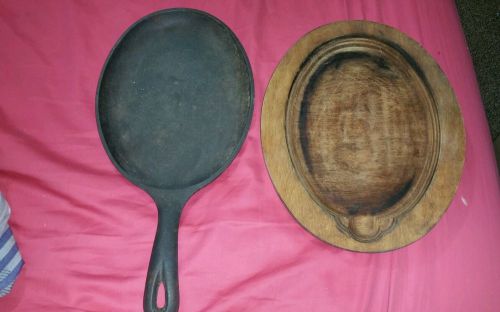 Lodge OS2 Cast Iron OVAL Griddle PAN COOL PAN!