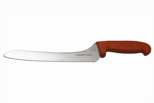 Colubmia Cutlery Offset Bread Knife -Red Handle &#034;Sandwich Knife&#034; 9&#034; Blade-New!!