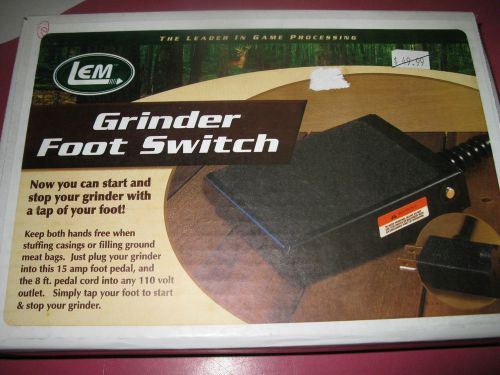 NEW IN BOX LEM GRINDER FOOT SWITCH-DEER HUNTING-MEAT-STUFFING TUBES-BOW-GUN