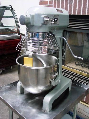 Hobart a-200t 20 quart dough mixer with bowl, bowl guard, and tools for sale
