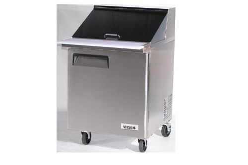Bison stainless 27&#034; 2 door salad,big top prep table bst-27-12 ,free shipping !! for sale