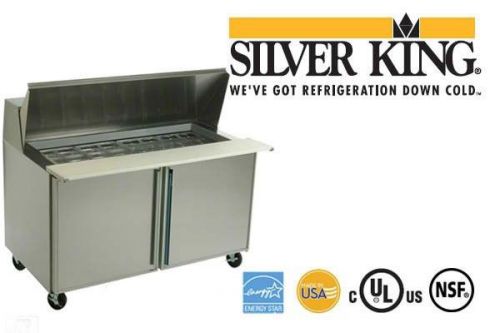 Silver king commercial refrigerated prep table 16 pan 15.3cft model skp6016/c2 for sale