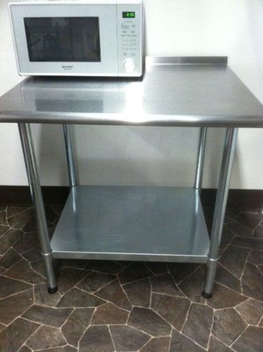 30&#034; x 36&#034; Advance Tabco - Stainless Steel Prep Table with Backsplash