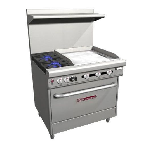 Southbend 4361a-2tr range, 36&#034; wide, 2 burners with standard grates (33,000 btu) for sale