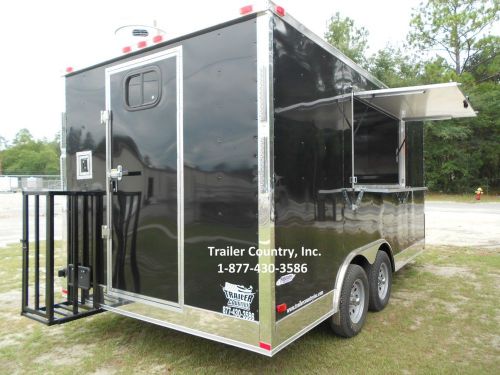 New 8.5x16 8.5 x 16 enclosed concession food vending bbq trailer for sale