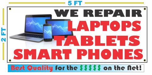 Full Color WE REPAIR TABLETS, SMART PHONES, COMPUTERS Banner Sign 4 Iphone