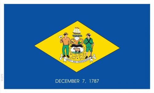 Bc018 state of delaware flag (wall banner only) for sale
