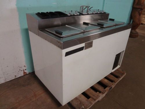 &#034; master-bilt &#034; h.d. commercial ice cream freezer w/refrigerated topping rail for sale