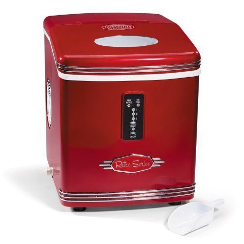 Sale!! save $30 !!  retro series automatic ice maker, red by nostalgia electrics for sale