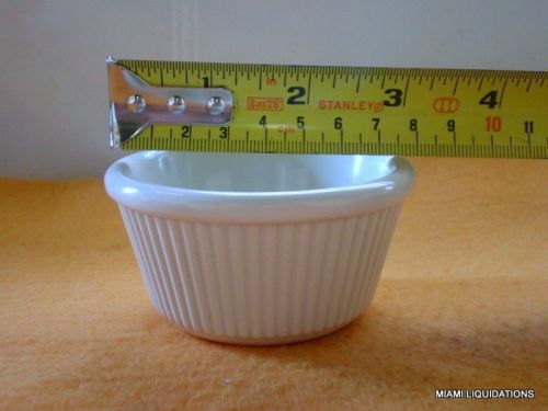 Lot of 48 3oz fluted ramekin carlisle s282-42  melamine ivory bone bpa free for sale