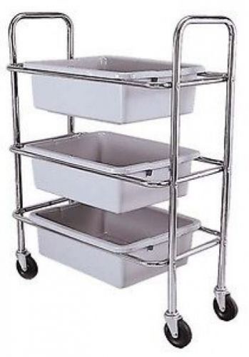 Adcraft dcrt heavy duty chrome 3-tier dish cart for sale
