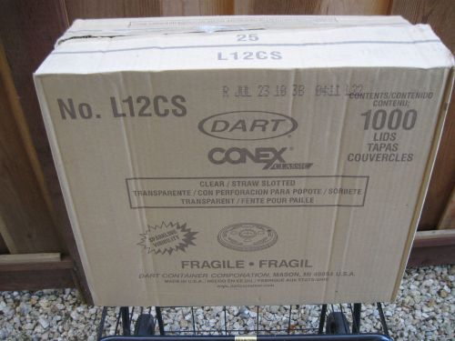 DART Conex Cold Cup Lids in Clear Fits 9-12 oz Cups  L12CS (Case of 1000)