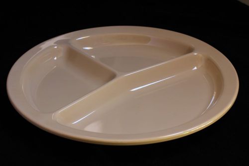 New us2611 10&#034;   3 compartment round restaurant platters 48 pc (tan) for sale