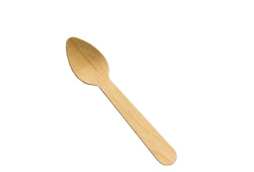 Perfect Stix Green Spoon 140 Birchwood Compostable Cutlery Spoon, 5-1/2&#034; Length