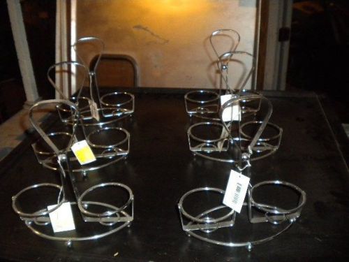 Lot of 6 chrome table-top sauce caddie - great for Indian restaurant - MUST SELL