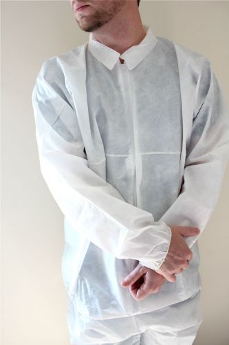 Disposable coverall polypropylene polyethylene xl 1 white free shipping for sale