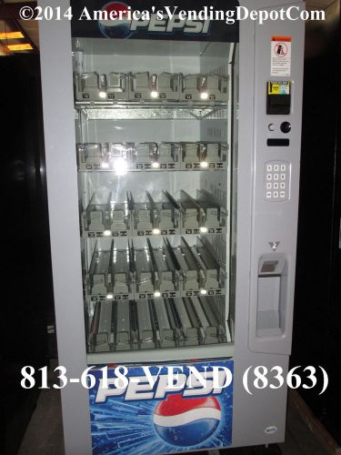 Shimless vendo vue 30 select drink machine~ fit thru most doors~180 day warranty for sale
