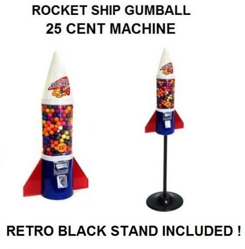 The Rocket Ship Gumball Machine Home or Business Use. Great Christmas Gift !