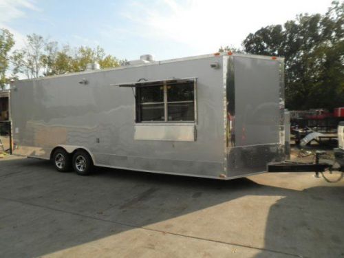 Concession trailer 8.5&#039;x24&#039; silver - custom food event catering for sale