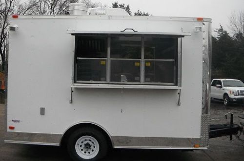 Concession trailer 8.5&#039;x12&#039; white - event food vending catering for sale