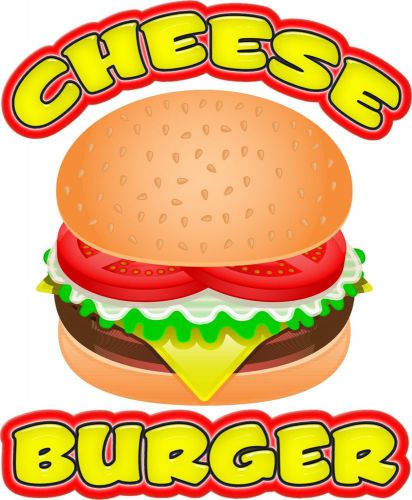 Cheese Burger Decal 14&#034; Hamburger Food Truck Restaurant Concession Menu Sign