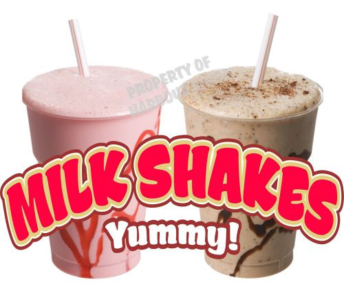 Milkshakes Restaurant Cafe Menu Concession Food Truck Van Decal 14&#034;