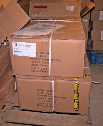 “ 12x14 boilable heat / vacuum seal 3mil poly bags (2,000/cs) ” for sale