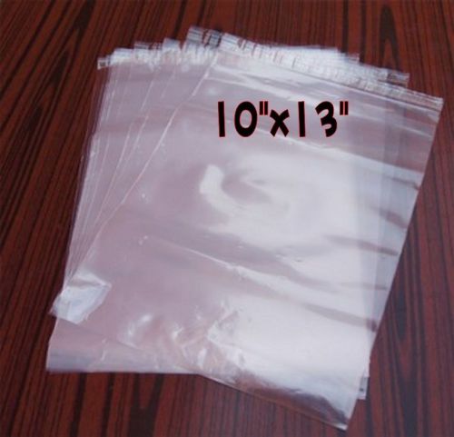 NEW 500 Adhesive Resealable 10x13&#034;Clear Plastic Cellophane Bag/Packagi