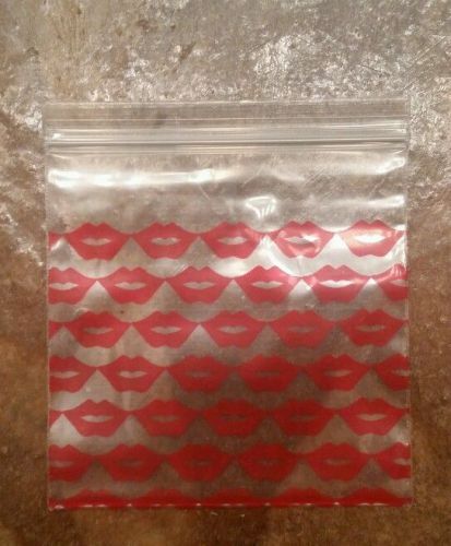 2 &#034; x 2 &#034; Resealable Ziplock Bag Lips Design 2020 Apple Brand 200 bags Valentine