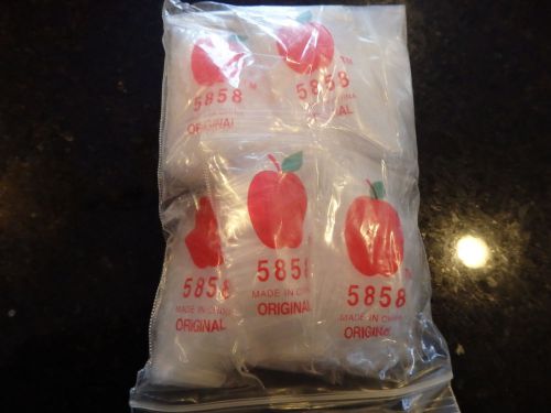 5858 Apple 1000 Mini Ziplock Bag Bags Baggies Tiny Plastic Jewelry Coin Dime