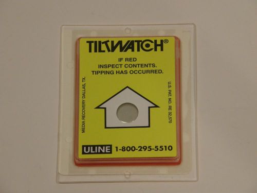 Lot of 10 ULINE S-5571 Tiltwatch tipping indicator with labels