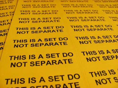 THIS IS A SET DO NOT SEPARATE Bright Orange FBA Label Warning Sticker 150 Labels