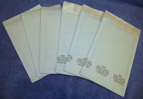 12 #000 White Kraft Paper 4&#034;x8&#034; Padded Bubble Mailers/Envelopes, Self Seal