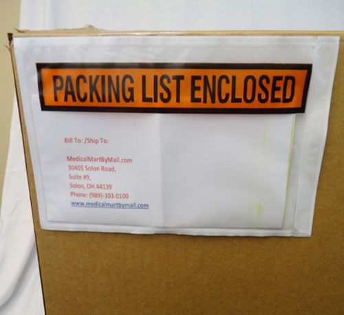 8000 Packing List Enclosed Envelope 5.5&#034; x 10&#034; Back Side Load