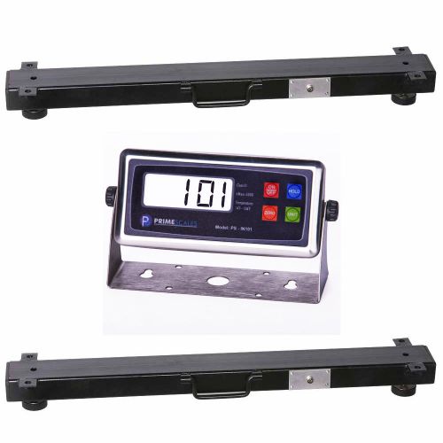 New 5000lb x 1lb 48&#034;x48&#034; Weigh Bar Set Battery Operated Indicator w/ Hold Button