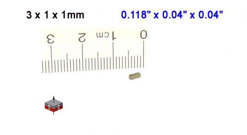 50pcs of  N52  Neodymium (Rare Earth) Block Magnets 3x1x1mm