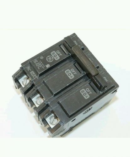 New general electric thql32080 3p 80a 240v breaker for sale