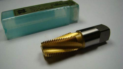 Osg standard pipe tap 3/8-18 npt 4fl v-hss tin 17354-05 list 308 [1996] for sale