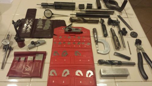 LOT OF MACHINIST TOOLS,  MITUTOYO, STARRETT, LUFKIN , RADIOUS GAGES + MORE