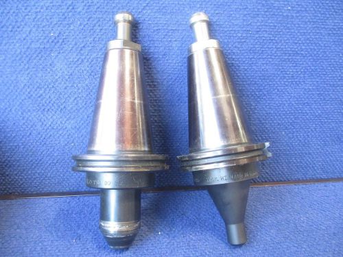 #T33 Lot of 2 TSD Universal #100 CAT 50 Collect Chuck CNC Flange Tool Holder.