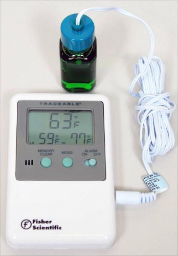 Fisher scientific traceable memory monitor alarm thermometer 06-664-11 for sale