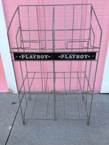 PLAYBOY Magazine Sales News Stand WIRE Display Rack Shelving Advertising