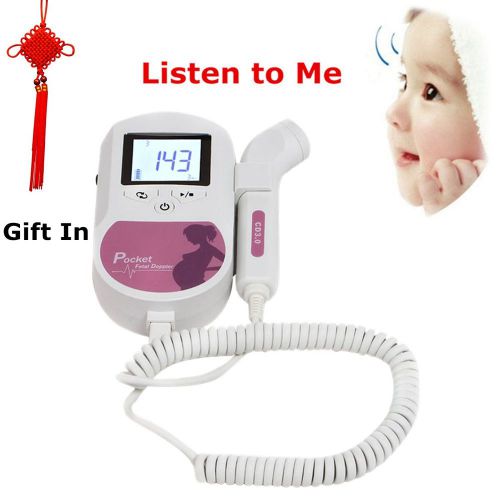 Pink b on sale ultrasonic fetal doppler fetal heart monitor 3mhz wi lcd display for sale